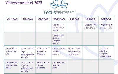 Vinterens timeplan på Lotussenteret i Larvik