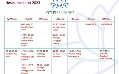 Oppstart høstens yogakurs på Lotussenteret i Larvik